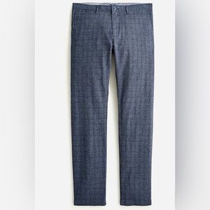 J. Crew 484 slim stretch brushed twill plaid chinos pants 33x30 NWT